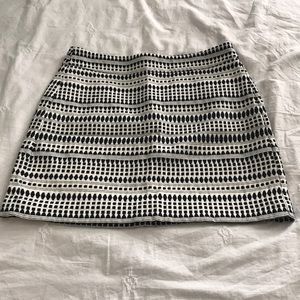 Loft Black and White Pencil Skirt